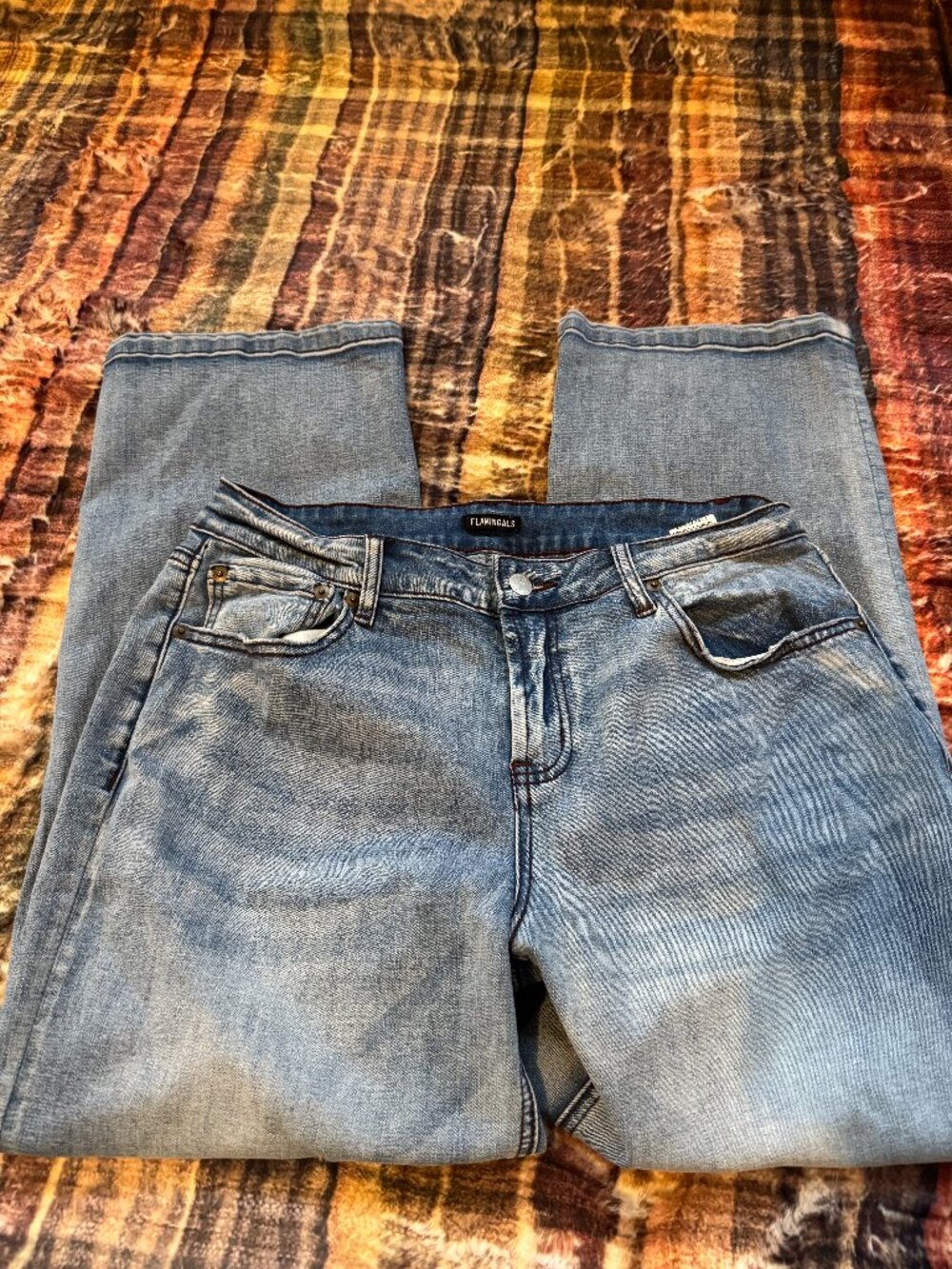 Cropped Mid-Wash Jeans